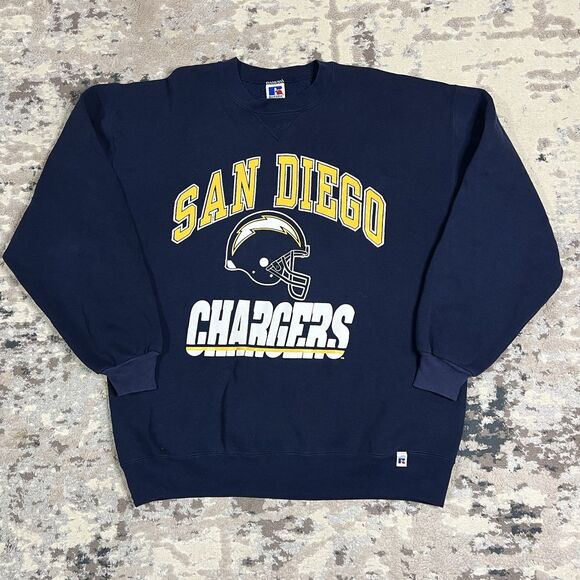 Vintage Men’s Russell Athletic San Diego Chargers NFL Sweatshirt 90s USA XL - Picture 1 of 10